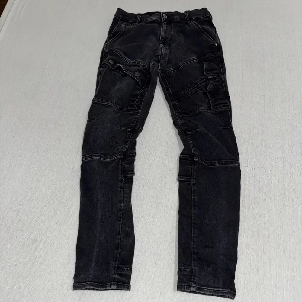G-STAR RAW Men's Airblaze 3D Skinny Black Jeans 30X30 Fits 29x29.5 Stretch EUC